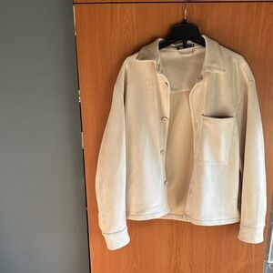 Zara Men's Beige Lightweight Shirt Jacket